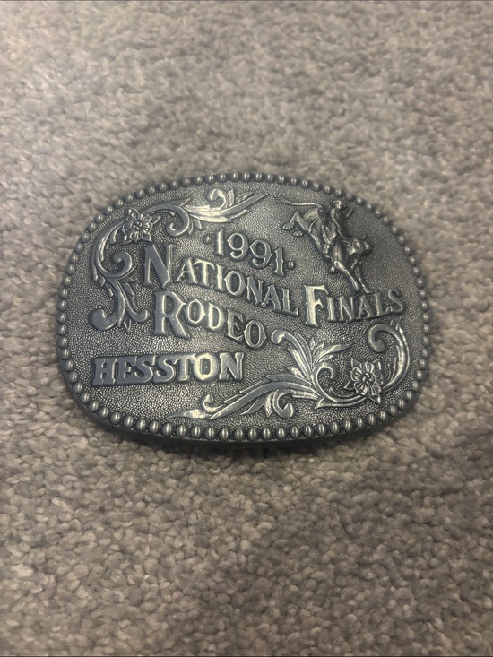 Accessories - Vintage Hesston National Finals Rodeo belt buckle.